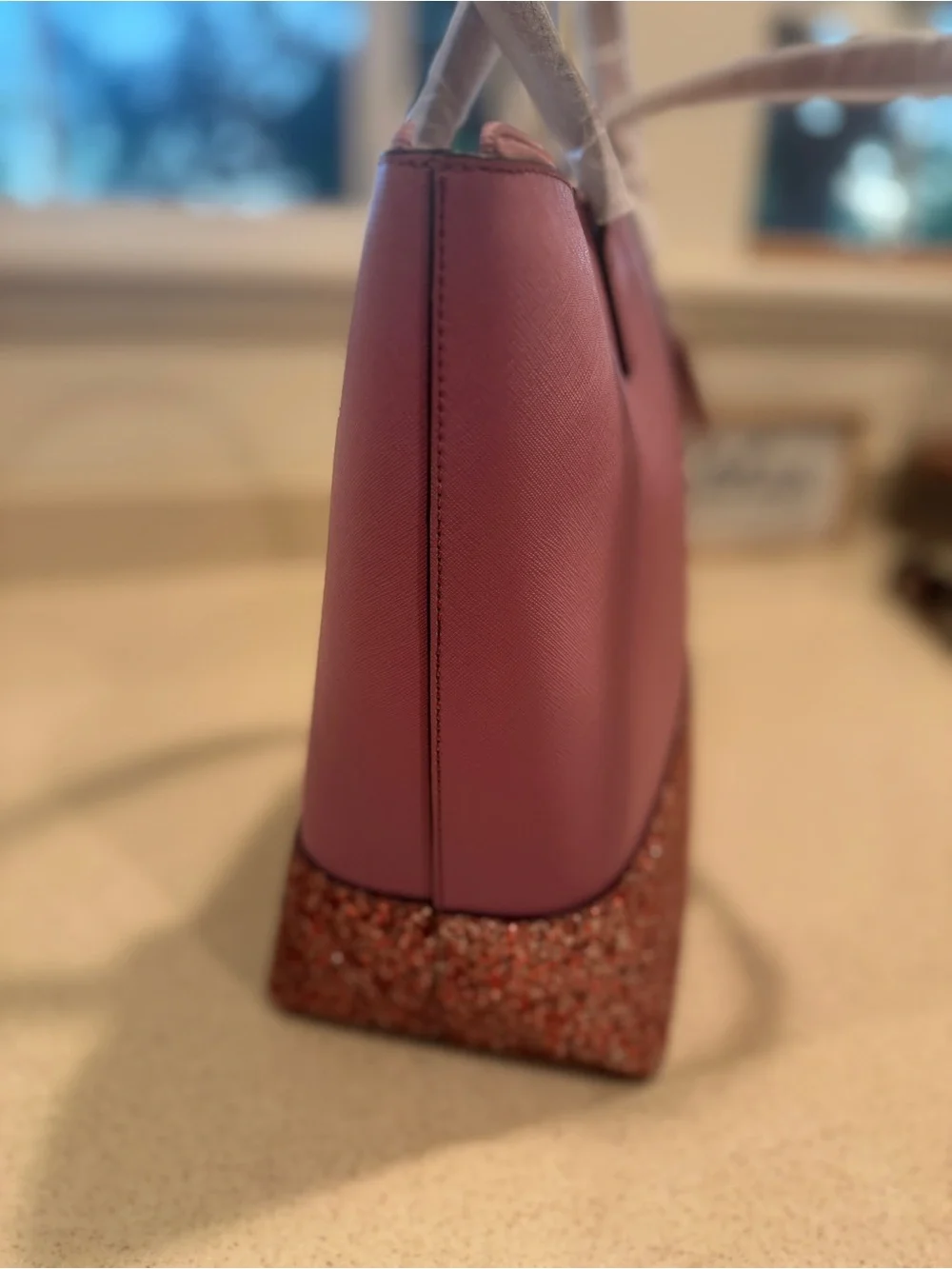 kate spade Rose Pink Tote with Glitter Base